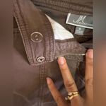 JM Collection  Capri Crop Casual Pants Full Elastic Waist Size 8 Brown Check Photo 8