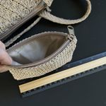 Crochet Mini Crossbody Bag With Coin Purse Vintage Excellent Condition Tan Photo 5