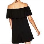 ZARA  Off The Shoulder Ruffle Bardot Black Romper S Photo 3