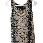 Vince  Black and Cream Patterned animal print Tank Top Sz S Photo 0