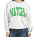 Pacific & Co MATCHA Sweatshirt Large Oatmeal Gray Crewneck Pullover NWT Cozy Photo 0