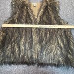 Love Change Italy Vest Womens 3X Faux Fur Sweater Open Cozy Cabin Mob Wife Boho Brown Photo 4