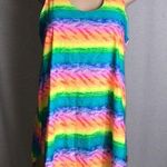 Zuliana One Size Sleeveless Spandex Multi Color Cover Up Dress. Made In USA New Yellow Photo 0