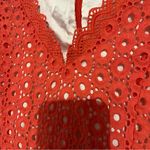 MM Couture  Eyelet Fit & Flare Dress in Coral Size Medium Photo 3