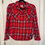 Levi's LEVI’S women’s classic fit red flannel gingham plaid shirt small Photo 9
