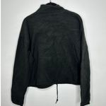 PINK VS Quarter Zip Pullover Cropped Fleece Women's Size Small Black NWT Photo 1