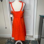 Saks 5th Avenue Saks Fifth Avenue Linen‎ fit flare red dress size large vacation summer beach Photo 3