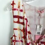 Leyden Tie Dye Front Slit Maxi Dress Red Medium Photo 6