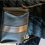 Italian Moda Crossbody Purse Designer Style Black/Tan Handbag Black Photo 4