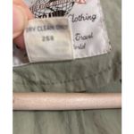 Banana Republic Vtg  Adult Nylon Trench Coat Khaki Green Safari 90's Career Sz M Photo 7