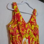 Ralph Lauren  Tropical Floral Sleeveless Stretchy Dress - Red and Yellow Size 6 Photo 2