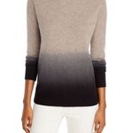 C By Bloomingdale's Dip Dyed Cashmere Asymmetrical Sweater black tan size XS Brown Photo 0