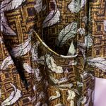 LuLaRoe  Metallic Patterned Gold and Silver Leaf Long Sleeve Sarah Photo 3
