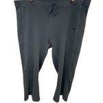 Adidas  Cropped Grey Athletic Sweatpants With Tie Waist Photo 0