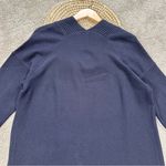 Vince  Women’s Rib Placket Wool Cashmere Open Front Cardigan Sweater in Navy L Photo 6