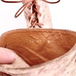 Anthropologie Frēda Salvador Taupe Bronze Crushed Velvet ‘Ace’ Lace Up Boots, Size 9 Photo 5