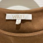 WAYF  Camel Brown Faux Suede Short Sleeve Mini Shirt Dress Photo 3