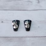 Vintage Screw Back Earrings Unusual Statement Blue Green Tones Photo 5