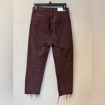 RE/DONE ReDone‎ Women 25 70s Ultra High Rise Stove Pipe Jeans Pants Washed Plum Purple Photo 5