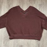 Aerie Brown Cropped Sweater Photo 0