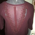 Free People Oversized thermal with lace panel back Photo 2