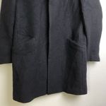 Kuro Japan Wool Coat Size 2 Black Large Pockets Unisex Button Up Japanese Cupro Photo 7