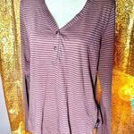 Patagonia  Mainstay Bumblebee Stripe Brown & Purple Long Sleeve Henley, XL Photo 0