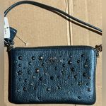 Coach  Star Rivet Metallic Blue Wristlet NEW Photo 3