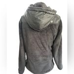 The North Face Black full zip deep pile sherpa Hooded Fleece Jacket Size Small Photo 2