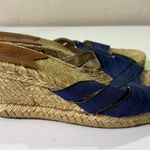 Stubbs & Wootton Kelly Navy Blue Wedge Jute Estate Espadrille Sandals 36EU 6 US Photo 4