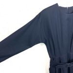 Lands' End Vintage  Wool Crewneck Dress Belted Knee Length Polyester Lined Skirt 8 Photo 11