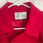 Le Suit  Red Peacoat Jacket Photo 1