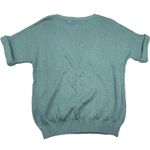Chico's  Womens Size Small Knit Sweater Linen Blend Sea Green Short Sleeve Casual Photo 1