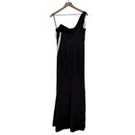 After Six  Black One Shoulder Ruched Long Formal Evening Gown Dress Size 8 Photo 10