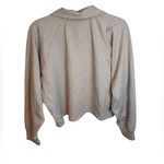 EXPRESS Oatmeal Body Contour Cropped Quarter Zip Pullover Photo 1