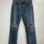 AGOLDE Blue Mia Mid Rise Distressed Straight Leg Jeans Sz 26 Photo 1