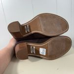 Tous Tom's Women's Dark Brown Suede Wool Fabric Lace Up Block Heel Ankle Boot Bootie Photo 6