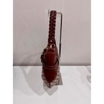 Gucci  Monogram Leather Canvas Gg Horsebit Shoulder Bag Brown Size Medium Photo 3