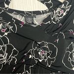 Torrid  1 Black White Rose Print Tank Top Criss Cross Straps Babydoll Photo 3
