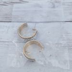 Vintage Earrings for Pierced Ears Gold/Silver Tone Hoops Photo 1