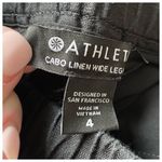 Athleta Cabo Black Linen Wide Leg Mid Rise Pant Size 4 Photo 6