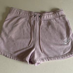 Nike Women’s Small Pink Drawstring Fleece Lounge Athletic Shorts S Photo 0