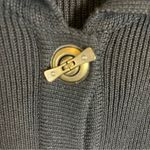 VON Saken Women’s Black Heavy Cotton Sweater Jacket Toggle Buttons Black L Size M Photo 6