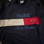 Vintage Paris Sweatshirt Medium Blue Photo 2