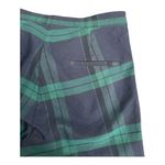 H&M  size 10 tartan plaid stretch blue green dress pants high rise straight leg Photo 2