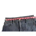 American Eagle Size 0 Hi-Rise Shortie Shorts Next Level Stretch Blue Striped Photo 4