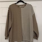 Hayden  Striped Brown And Cream Colorblock Long Sleeve Shirt Size S Worn Once Photo 0