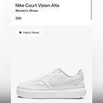 Nike Women’s Court Vision Alta Sneakers Photo 5