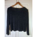 VTG La Belle Just‎ Kidding Glitter Y2K Whimsigoth Top Black Womens Medium Event Size 8 Photo 2