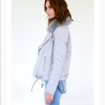 Samantha Sipos Seeing Stars Leather Faux Fur Lined Jacket Size Extra Small Gray Photo 3